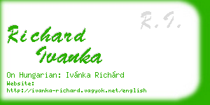 richard ivanka business card