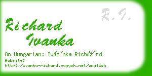 richard ivanka business card